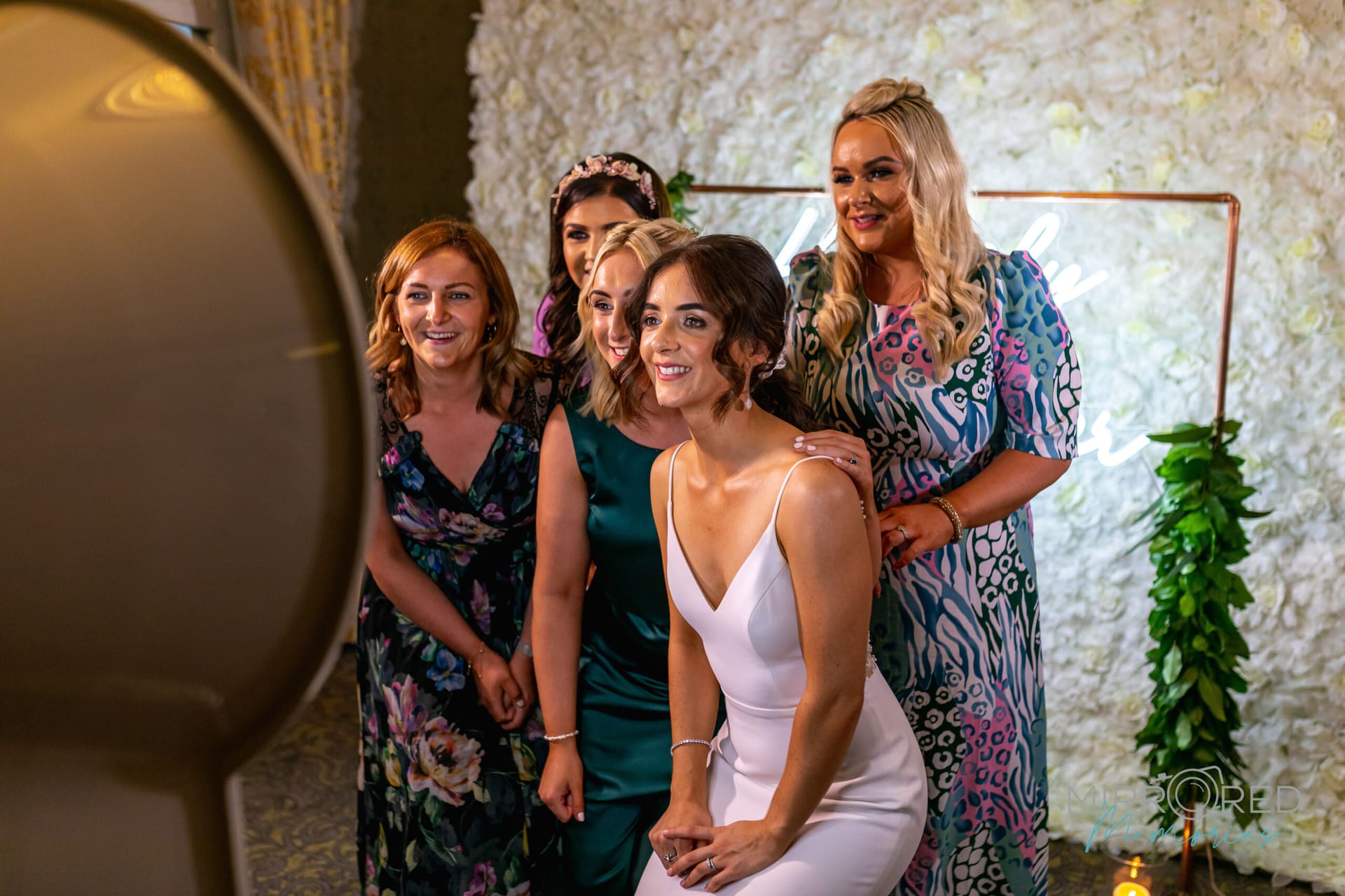 SD Selfie Booth photo booth set up at a San Diego wedding reception